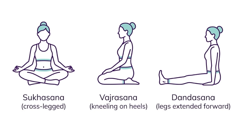 3-tu-the-ngoi-co-ban-trong-yoga-Sukhasana-Vajrasana-Dandasana